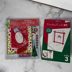 Lot of 2 Sealed Christmas Card Making Kits Holiday Craft DIY Cards